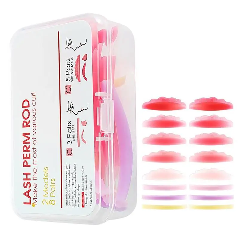 Новые 8 пар ресниц колодки с подъемом стержни Пермь Лифт силиконовыми накладками