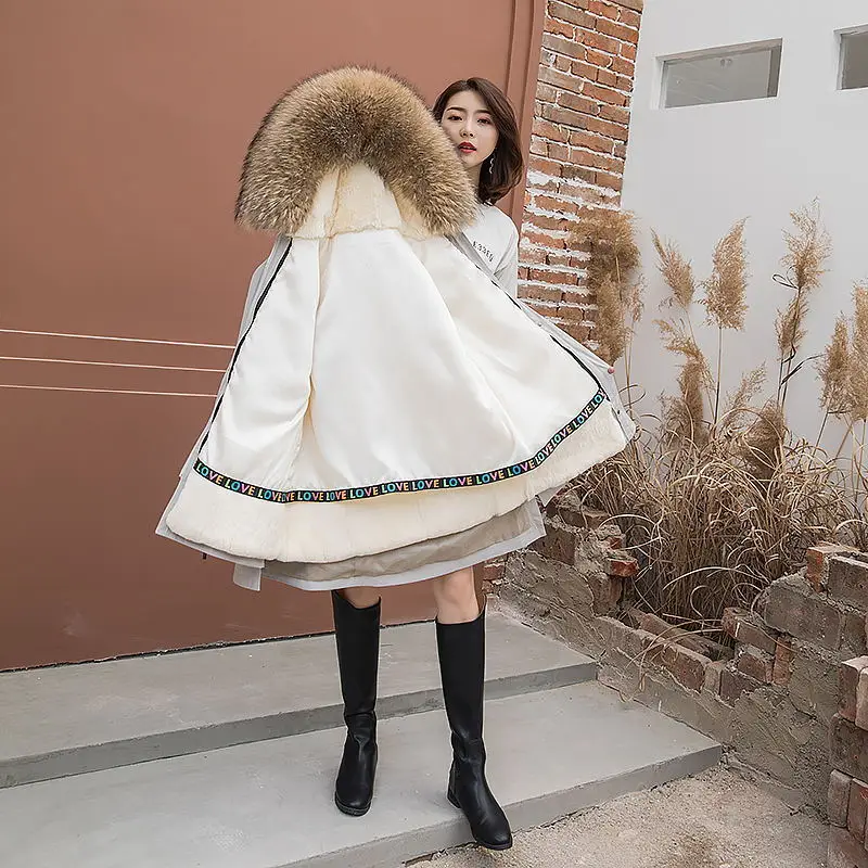Женское пальто из натурального кроличьего меха женская одежда парка 2020 теплое