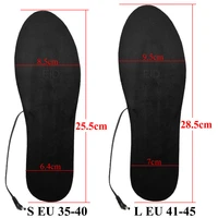 usb heated shoe insoles for feet warm sock pad mat electrically heating insoles washable warm thermal insoles man women