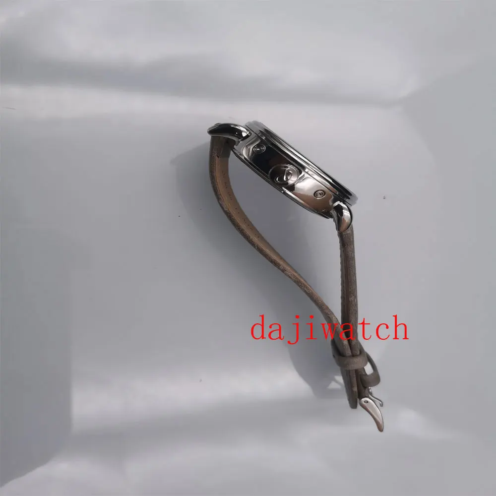 Мужские автоматические механические часы Parnis 42 мм GMT с серебристым ремешком