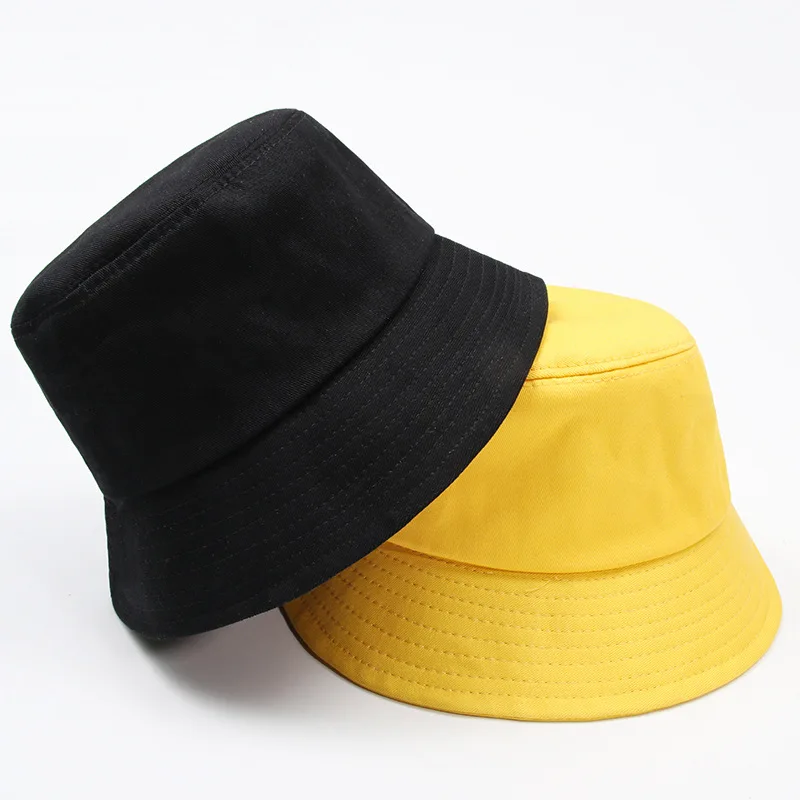 

DeePom Bucket Hat Women Men Unisex Cotton Fisherman Cap Big Large Size Solid Color Panama Bob Hat Spring Summer Casual Kids