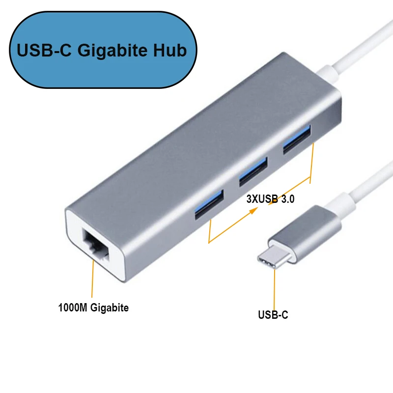 USB Type C Hub HDMI-compatible Ethernet Adapter USB3.1 to RJ45 Gigabit LAN Network 3.0 adapter(Realtek chipset) | Компьютеры и офис