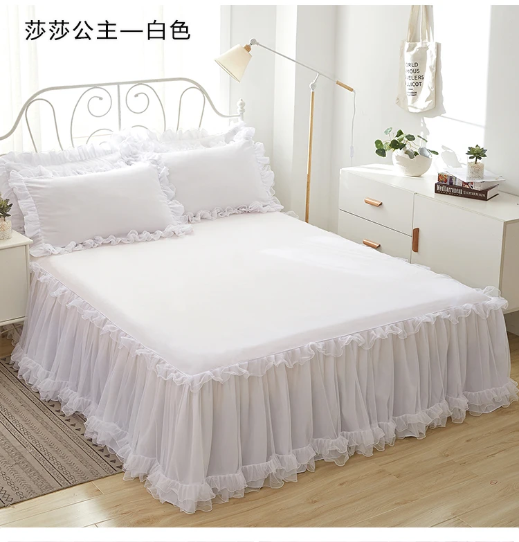 Розовая кружевная простыня наволочки свадебное постельное белье принцессы