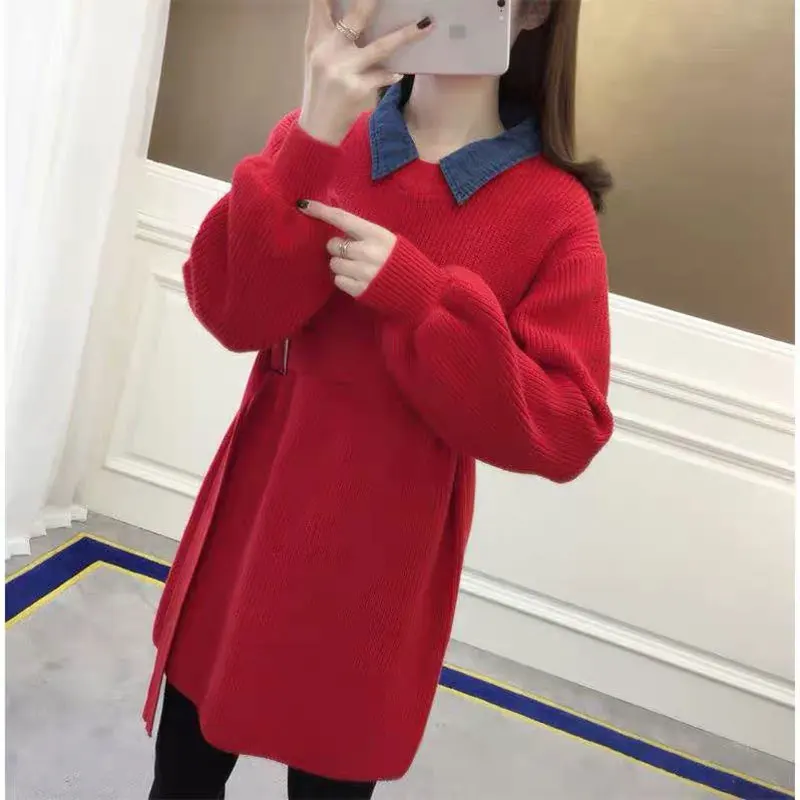 Осень 2019 женская зимняя одежда вязаный Пушистый свитер новый с длинными рукавами