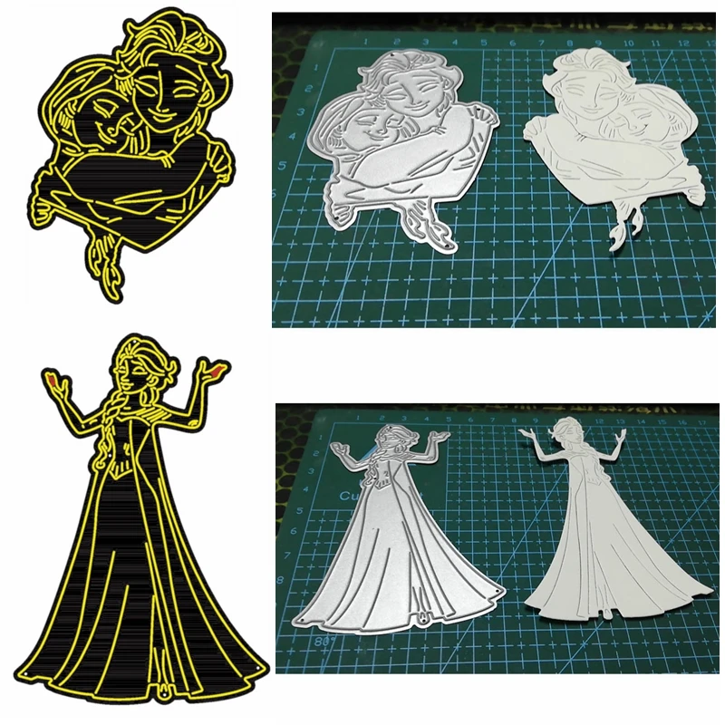 Металлические режущие штампы мультфильмы сестры ласковые обнимания ледяная