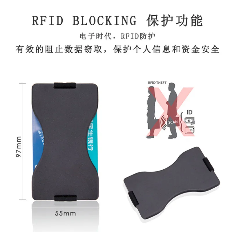 Алюминий сплав кошелек металлический держатель для карт тонкий бумажник