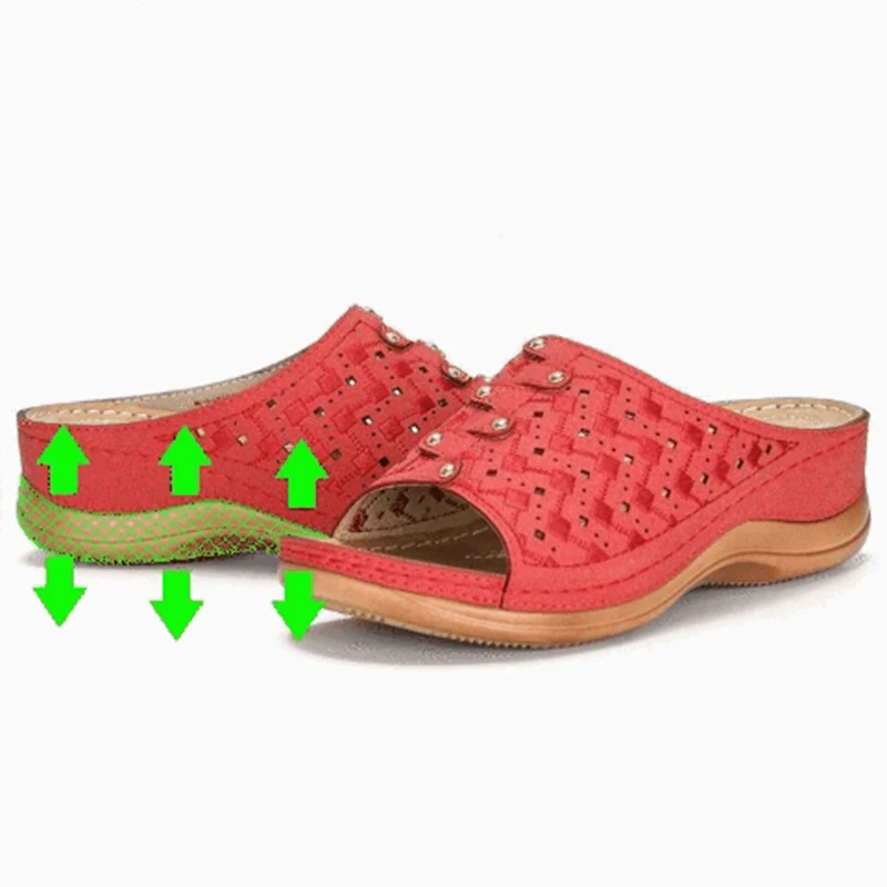 

Womens Solid Color Thick Bottom Carved Slipper Sandals Large Size Casual Sandals Beach Ladies Lightweight Platform Shoes DSA