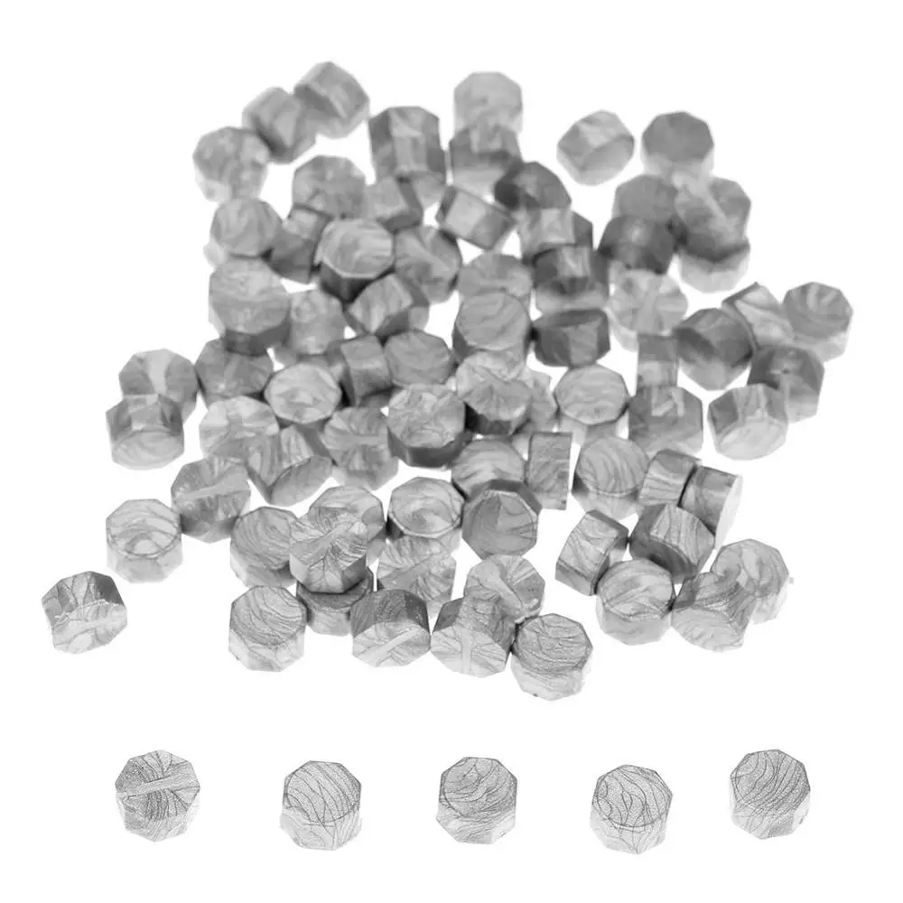 C silver 100 шт./лот, ретро восковые уплотнительные бусины, древние уплотнительные восковые винтажные уплотнительные восковые шарики для таблеток, восковые уплотнительные гранулы для конвертов, свадеб - Цвет: C silver