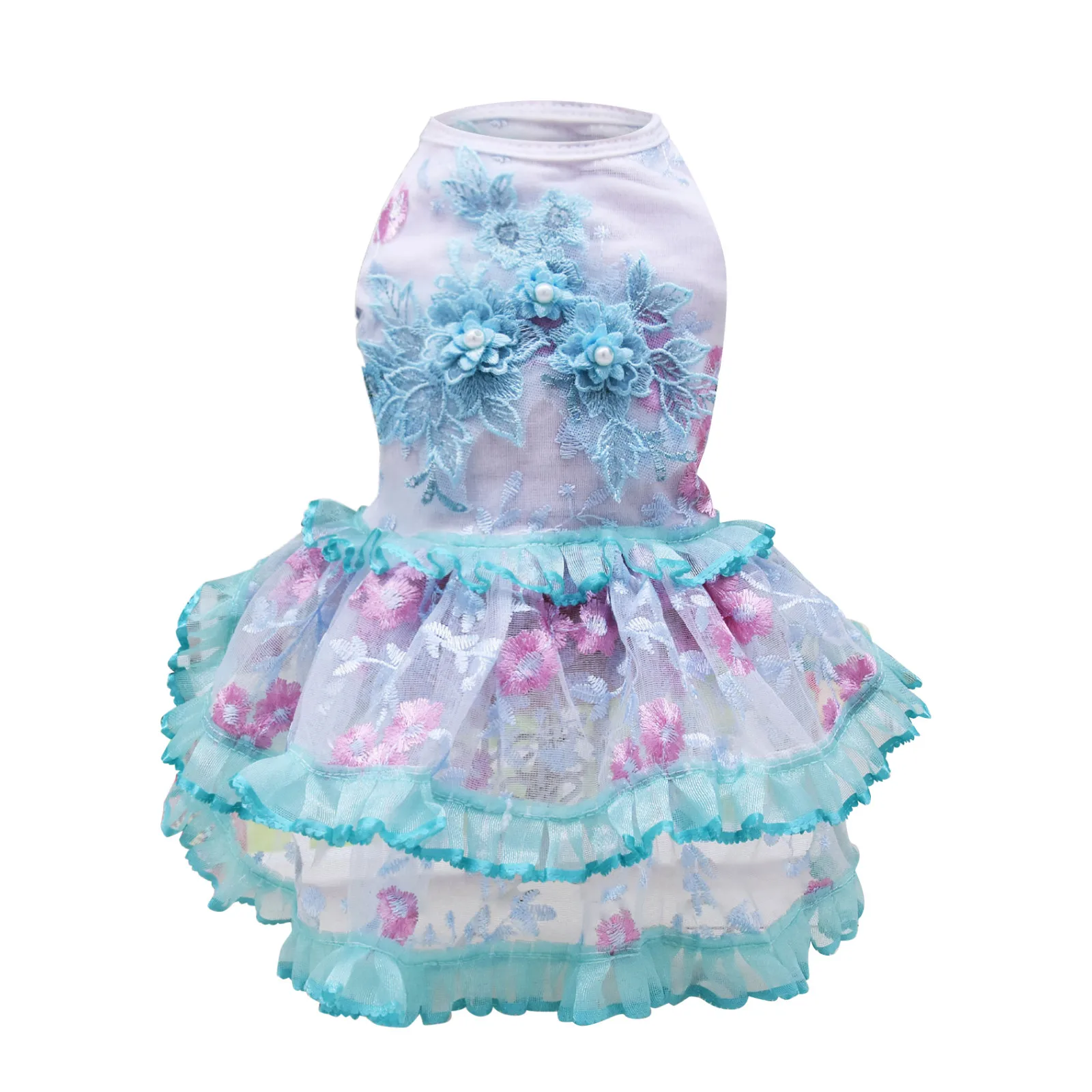 Мода собака одежда летнее платье с юбкой пачкой собаки кошки принтом собачка