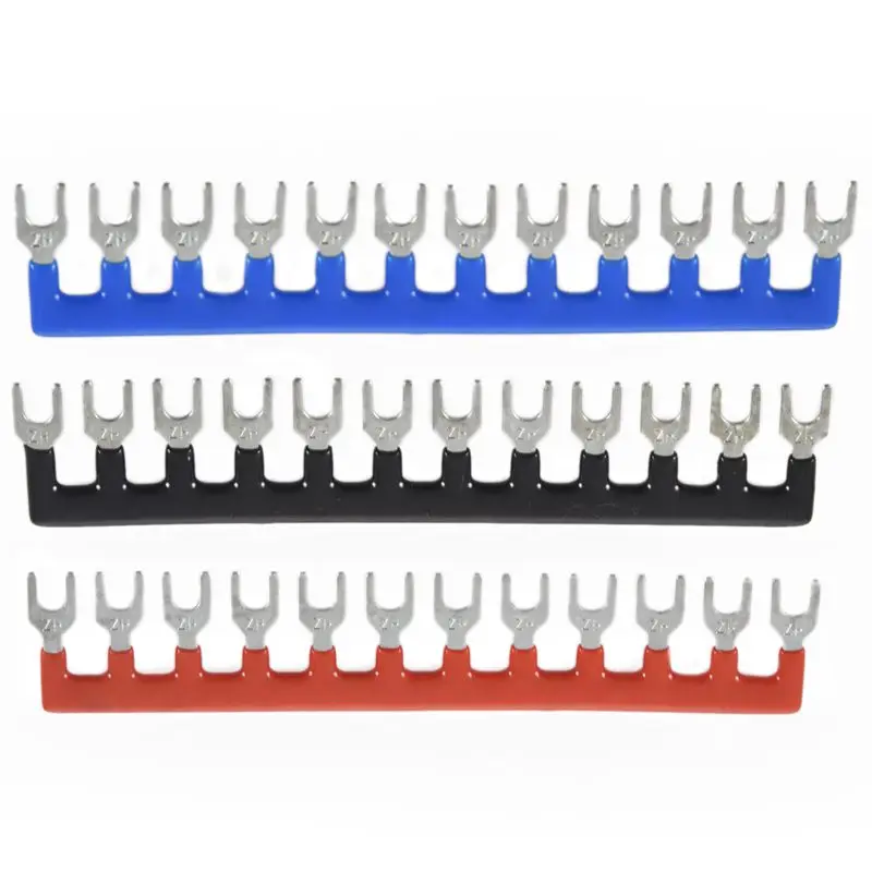 15 Pcs 400V 10A Fork Shape 12 Positions Barrier Terminal Block Strip | Обустройство дома