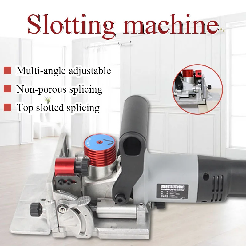 

Lamino Slotting Machine Desktop Woodworking Furniture Closet Concealed Piece Slotting Punching Biscuit Joiner Electric Tool