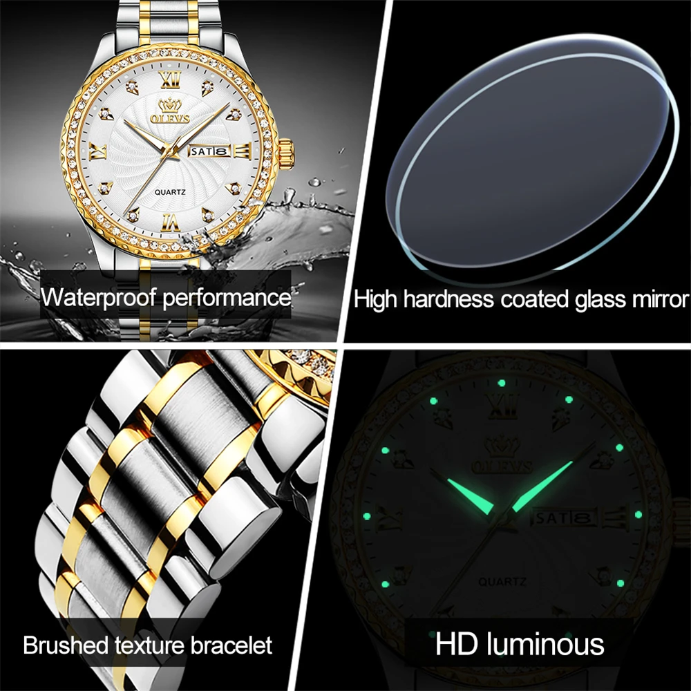 

OLEVS Top Brand Luxury Stainless Steel Band Men Watch Classic Fashion Quartz Wristwatches Relogio Masculino 5565