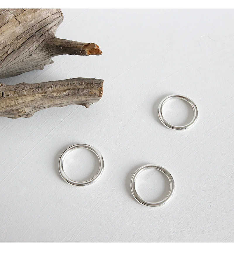 Стерлинговое Серебро 990 пробы кольца для женщин аксессуары anello donna, минимализм круг Женское Обручальное кольцо бижутерия
