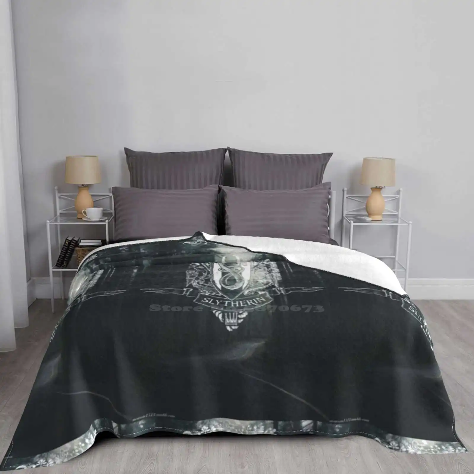 Модное мягкое теплое одеяло с рисунком Слизерина | Дом и сад