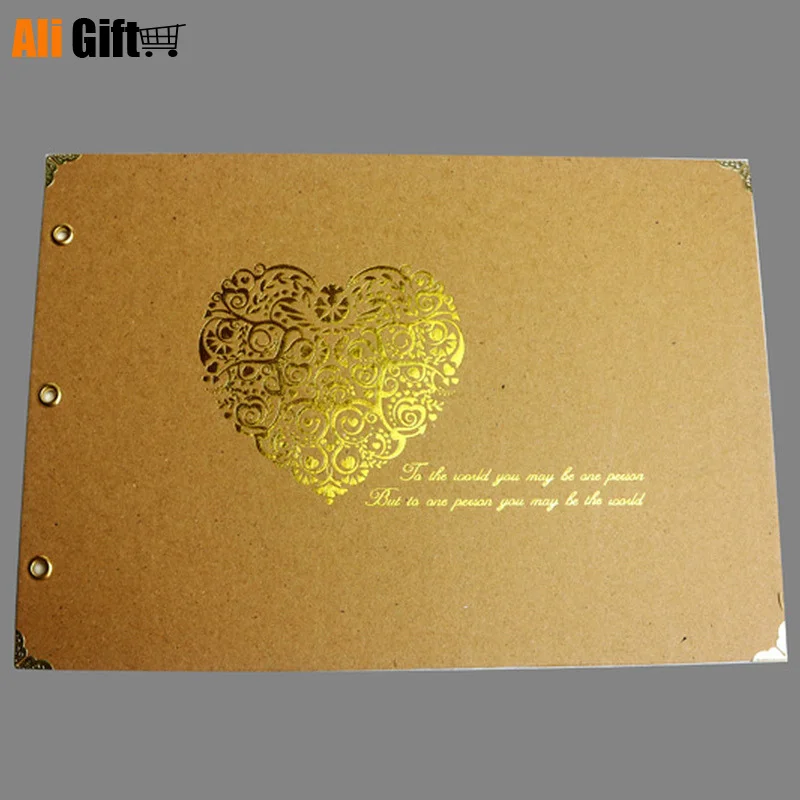 10 дюймовый альбом сделай сам скрапбукинг серия сердец крафт бумага фотоальбомы