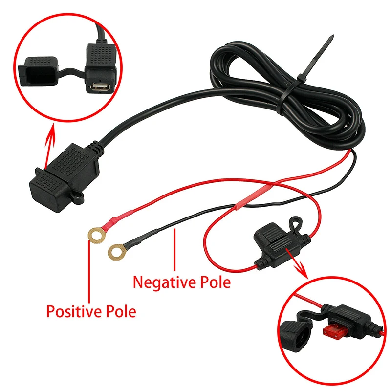 Зарядное устройство USB для мотоцикла адаптер розетки питания водонепроницаемый