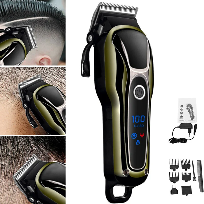 Электрическая Мужская машинка для стрижки волос бритва триммер перезаряжаемая