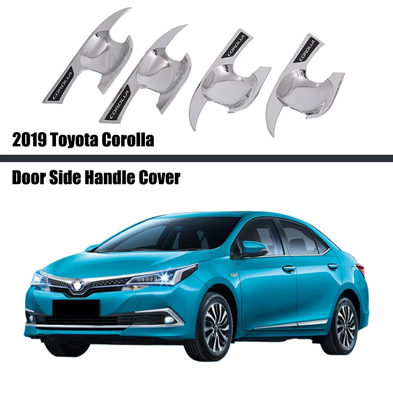 

For Toyota Corolla 2019 2020 2021 Car Accessories Exterior Decoration ABS Chrome Side Door Handle Bowl Cover Trims