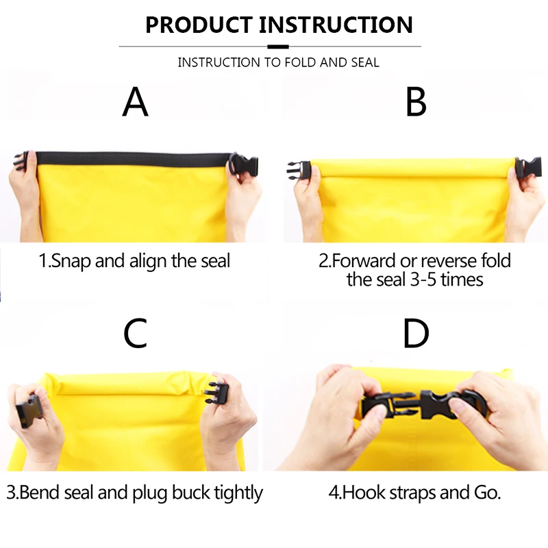 

Motorcycle Bag Waterproof Bucket Outdoor 10L 20L 30L PVC Motorbike Bag Backpacks Travel Kits For Diving Swimming Hiking Driving