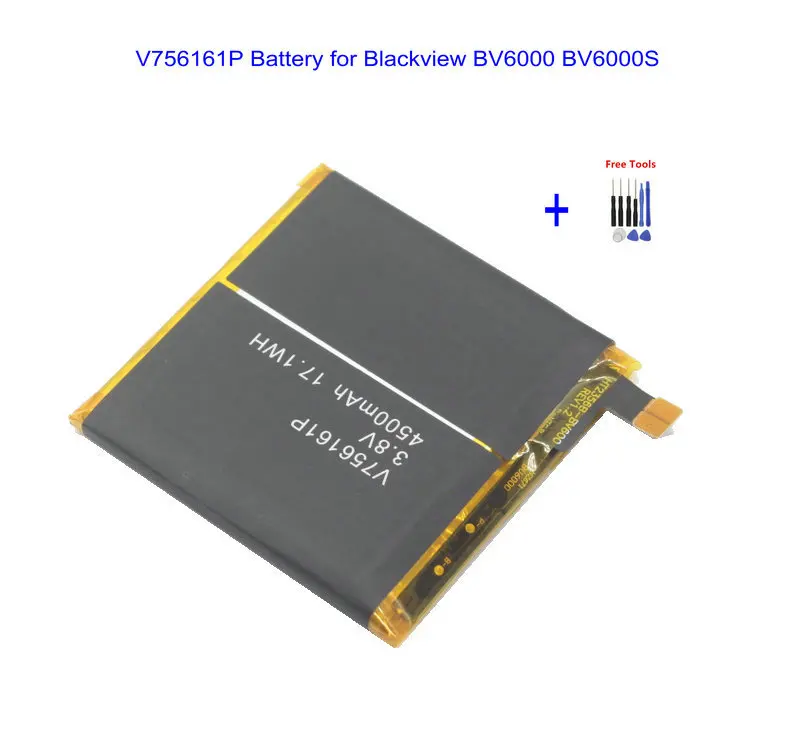 1x4500 мА/ч 17.1Wh V756161P BV6000 Батарея для Blackview BV6000S S смарт мобильный телефон литий ионный