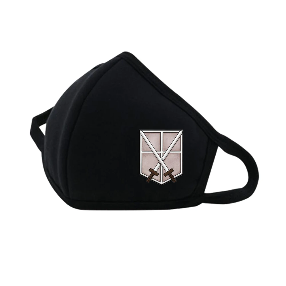 Горячая аниме атака на Титанов моющаяся дыхательная маска для женщин мужчин