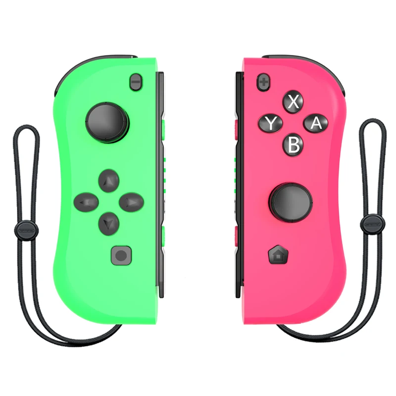 Зеленый и розовый для NS Joy-Con(L/R) Беспроводные игровые контроллеры Bluetooth Красный Синий геймпад джойстик для консольный переключатель Nintendo r25 - Цвет: AS shown