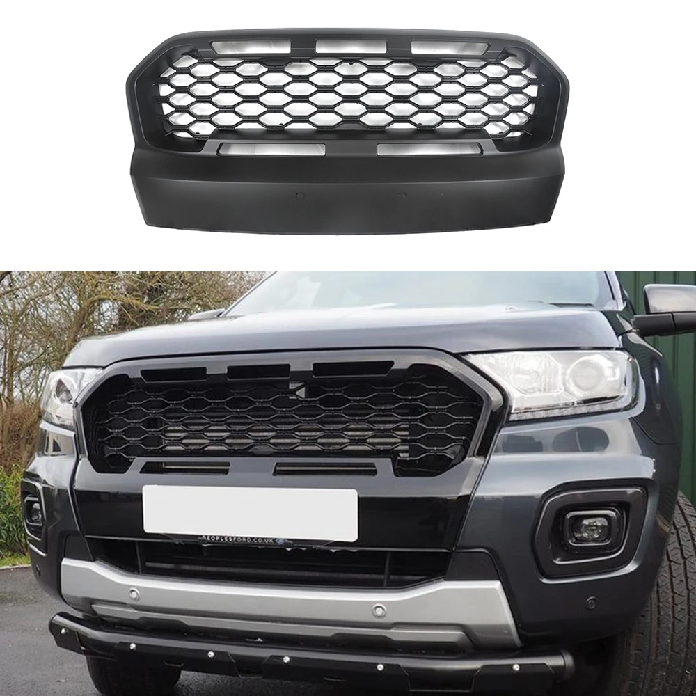 

Modified For Ranger T8 Front Grill PX MKIII MK3 WILDTRAK Pickup Trucks 2018 2019 2020 Front Racing Grills Upper Bumper Grilles