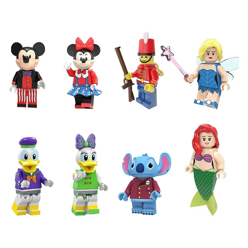 8 шт./компл. Lego мультфильм Minifigured Mickeyed утка Минни Мышь Дональд Плеймобил Дейзи