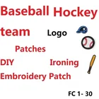 Нашивки с логотипом бейсбольной хоккейной команды, для железной одежды, курток, сделай сам, для глажки, вышивки, Аппликации, Значки для футболок