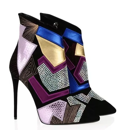 

Color matching hot fashion sexy cross strapping fish mouth high heel sandals