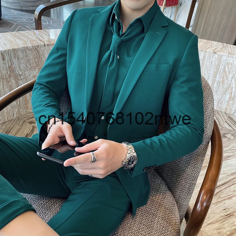 

Мужской осенний костюм 2021, мужское платье для жениха, костюм-тройка для парикмахеров