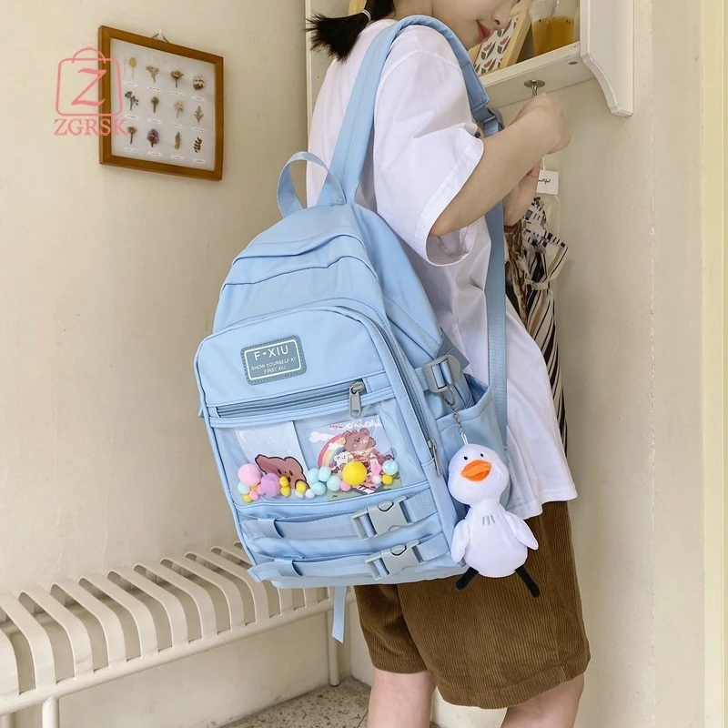 

Schoolbag Female Korean Version Of High School Harajuku Ulzzang Junior High School Student Capacity Japanese Campus Ins Backpack