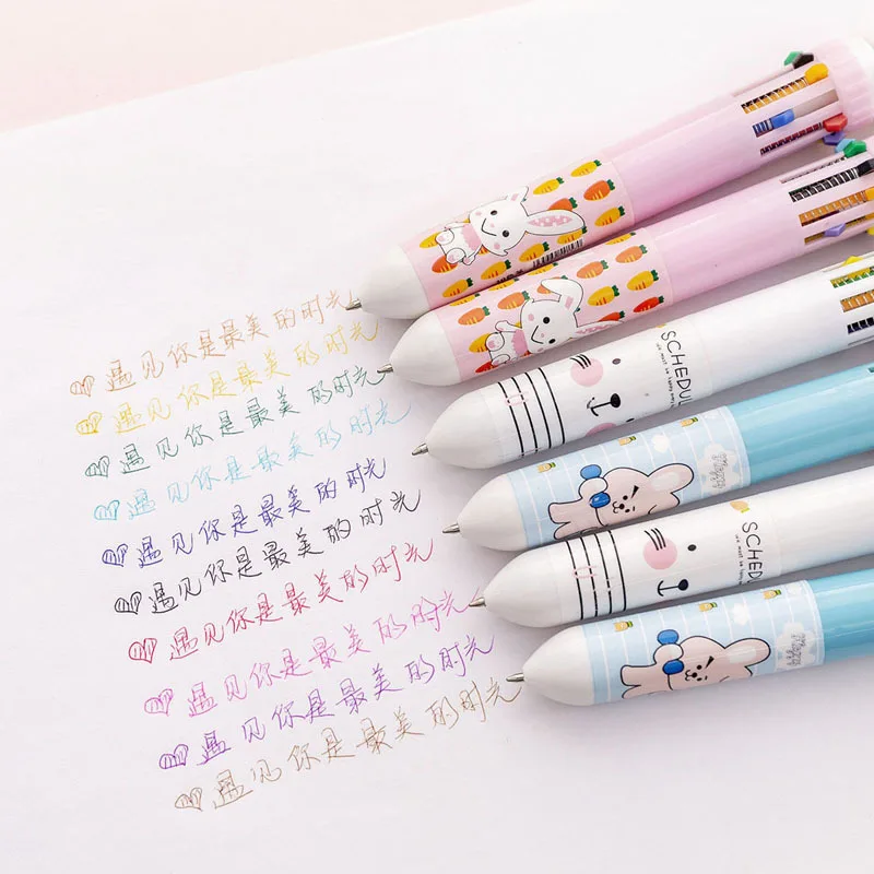 1 шт. Kawaii Rabbit 10 цветов шариковые ручки stylo пенообразование продвижение подарок для