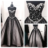 new black and white tulle ball gown evening dresses 2022 crystal beaded rhinestones a line lace up prom dresses runway red carpe