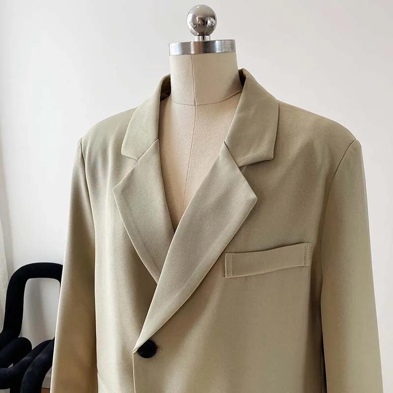 

Lauri Laki Elegant Blazer Jacket Women Plus Size Vintage Office Ladies Blazer Coat Black Single Breasted Outerwear 2021 Spring