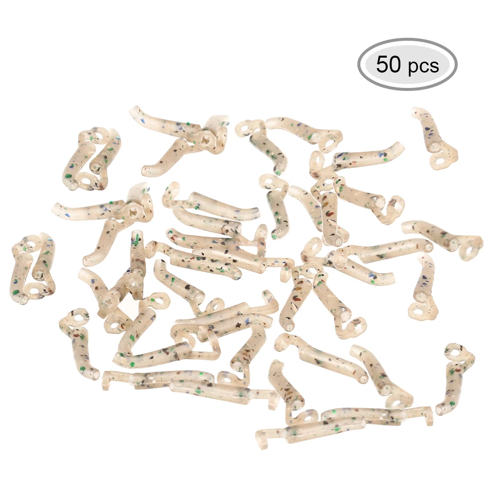 30/ 50 / 100PCSFishing Line Aligner Anti-tangle Fishhook Sleeves Bent Fishing Hook Carp Hair Rig Accessory | Спорт и развлечения