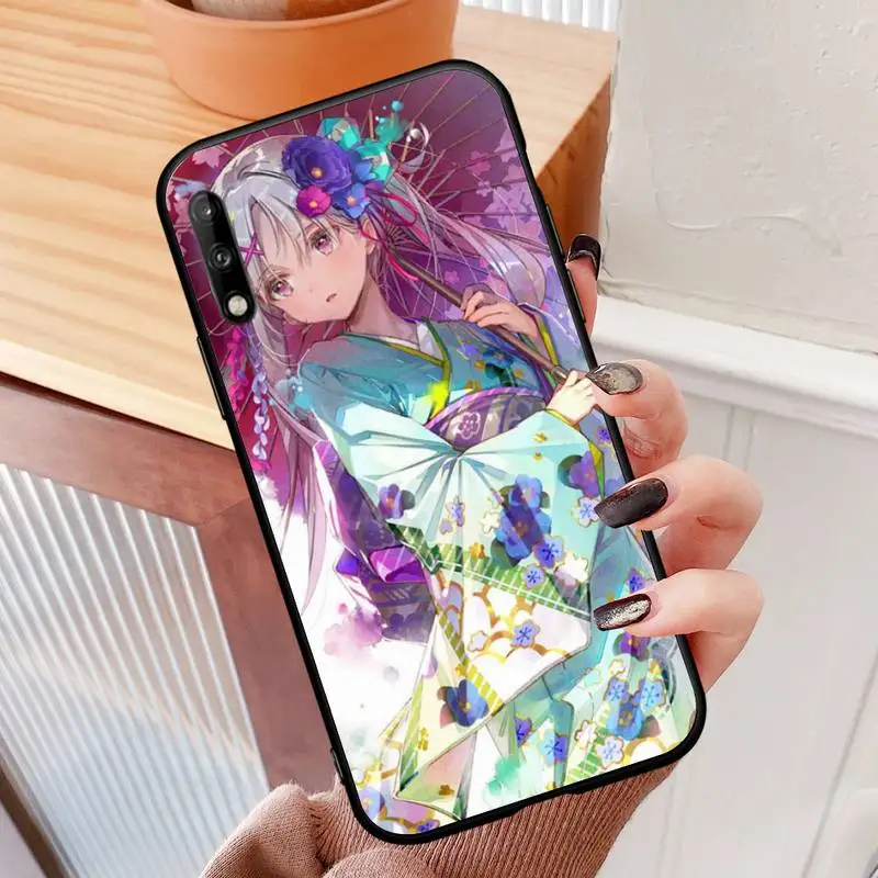 

Cute Anime girl Phone Case For Samsung s6 7 8 9 10 20 Edge Plus S10lite 2019 Cover Fundas Coque
