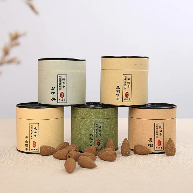 1 коробка из натурального сандалового дерева дымовая обратная подача благовония