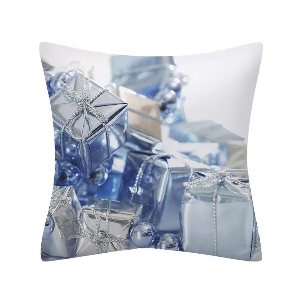 Белый Рождественский персик наволочка 45X45 см Рождественская флэш-полиэстер