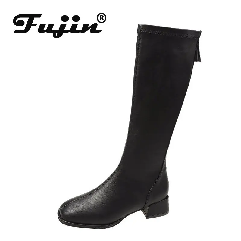

Fujin High Quality Large Size Knee High Women Boots Platform Waterproof Spring Autumn Zipper Breathable Comfortable Boots