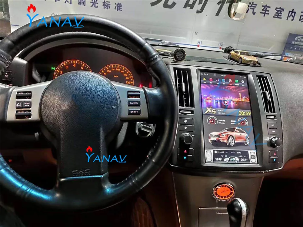 

Автомобильный мультимедийный плеер, вертикальный экран 11,8 дюйма в стиле Tesla, GPS-навигатор для-Infiniti FX45 2007