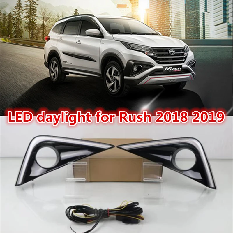2 шт. Светодиодный дневной ходовой светильник для Toyota Rush 2018 2019 автомобильные