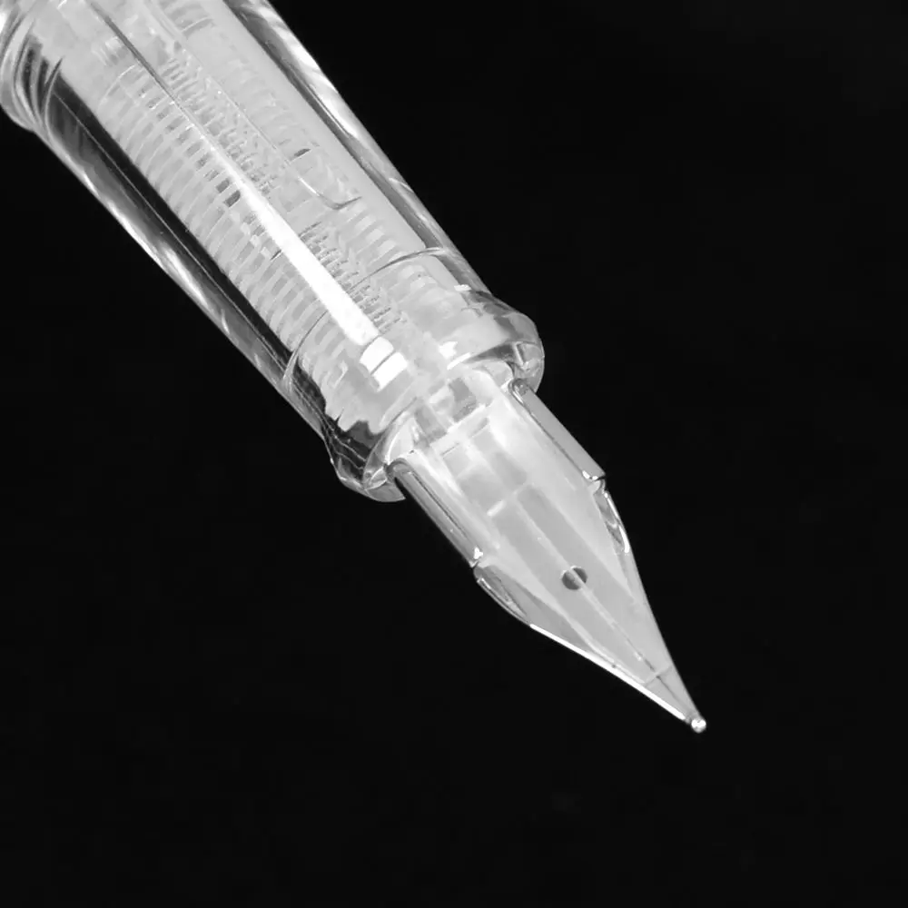 

Wing Sung 3008 Transparent Piston Wingsung Fountain Pen With Gold / Silver Clip Fashion Colorful Ink Pens For Student Office