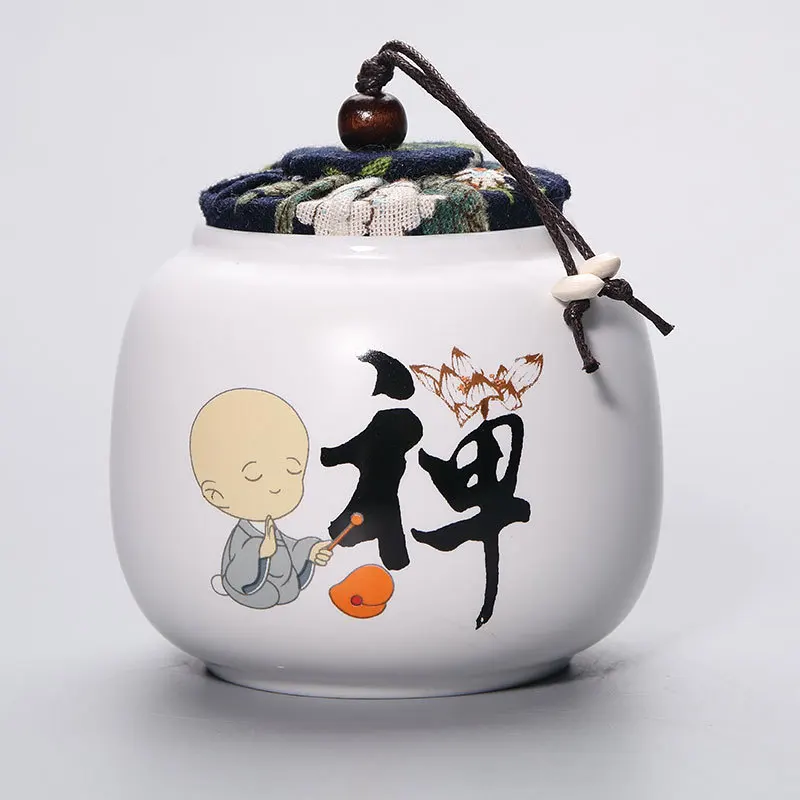 Белая фарфоровая банка для чая кофейная керамический герметичный контейнер