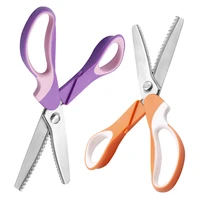 5mm zig zag scissors with rubber handle professional fabric stainless steel zig zag scissors