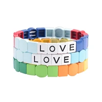 boho jewelry myuki love letter tila bracelet rainbow honeycomb wrap bracelet stacks wristband vsco girl clothes bestfriend gift