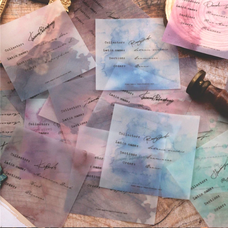 Винтажная блокнот с серной кислотой полупрозрачный ретро для растений