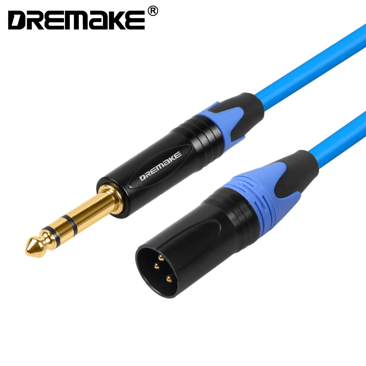 Кабель микрофона DREMAKE XLR 3-контактный на разъем 6 5 мм шнур Aux TRS 35 мм/6 штекер-штекер