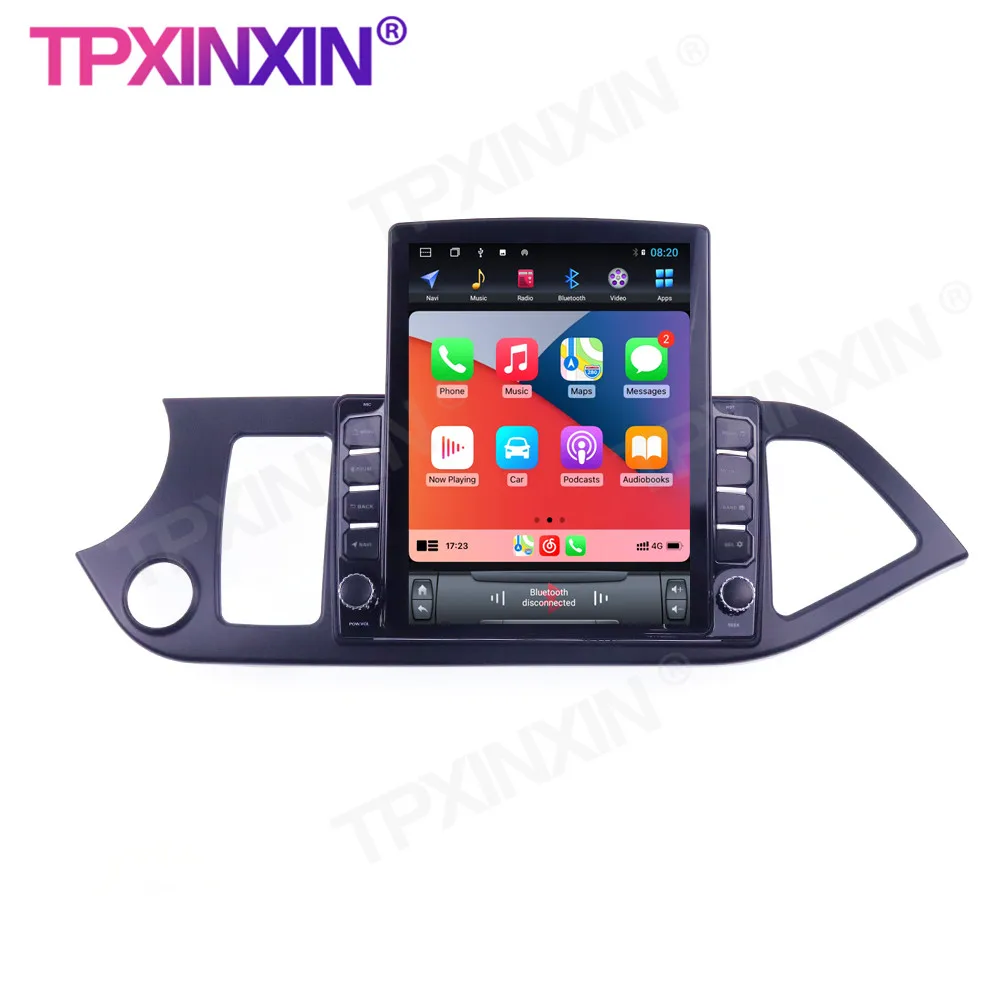 저렴한 무선 카플레이 자동차 라디오 플레이어 라디오 IPS 스크린, 기아 모닝 2011-2016 안드로이드 6 + 128G 터치 스크린 스테레오 수신기 6 + 128G