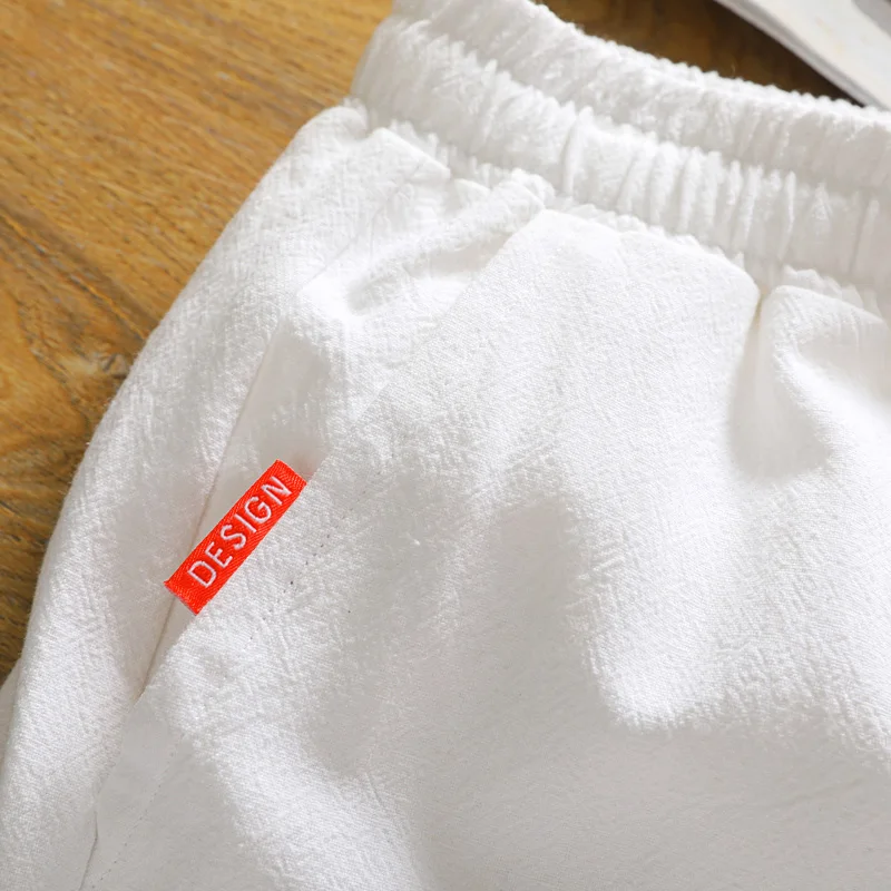 

Casual Shorts Men Loose Chic Solid Color Plus Size 5xl Soft Simple All-match Lace Up Elastic Waist Leisure Trendy Mens Summer